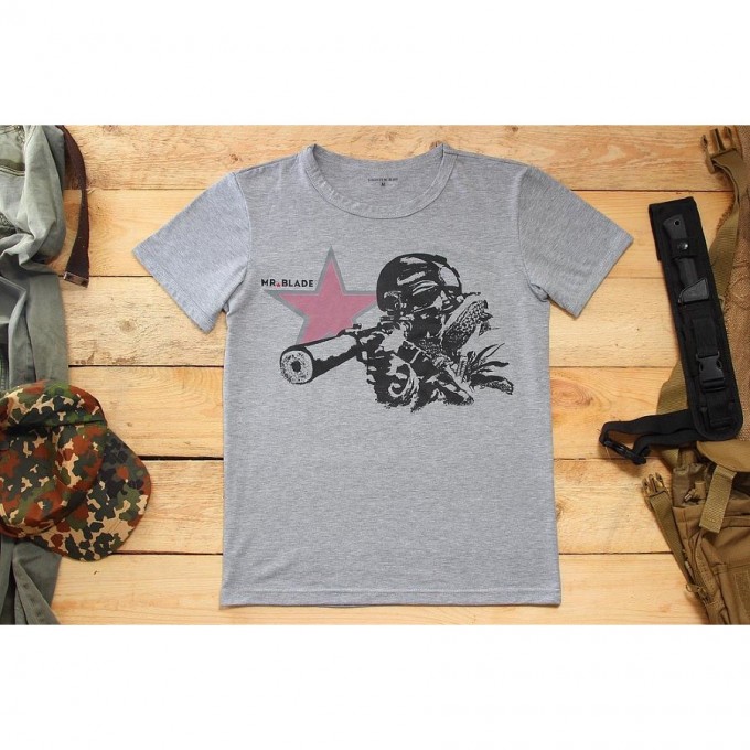 Футболка MR BLADE ВЕЖЛИВЫЕ ЛЮДИ (СВЕТЛО-СЕРЫЙ) M MB191