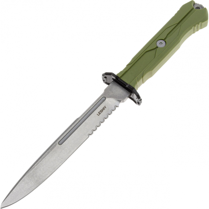Нож MR.BLADE LESHIY (Elastron OD, AUS-8 SW) с серрейтором OD-SERR